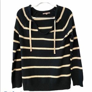Gap navy blue and white striped sweater